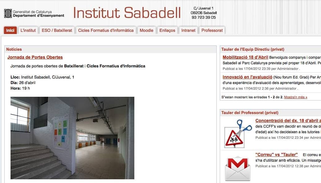 Foto secundaria del campus Institut Sabadell